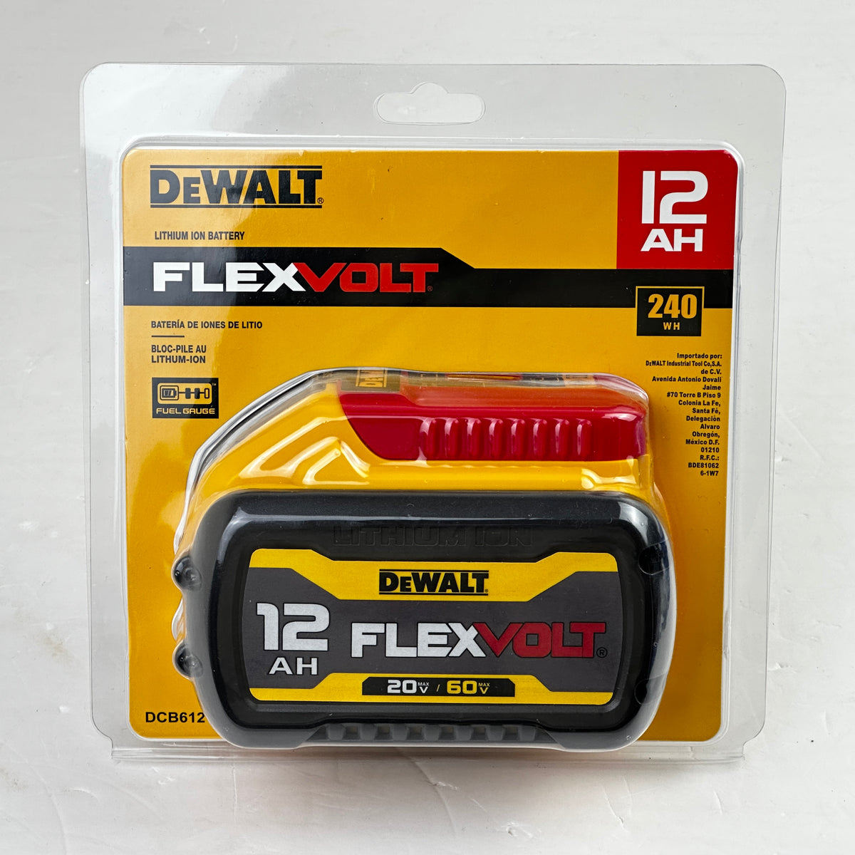 Genuine DeWALT DCB612 FLEXVOLT 20V/60V MAX 12.0 Ah Lithium-Ion Battery Pack
