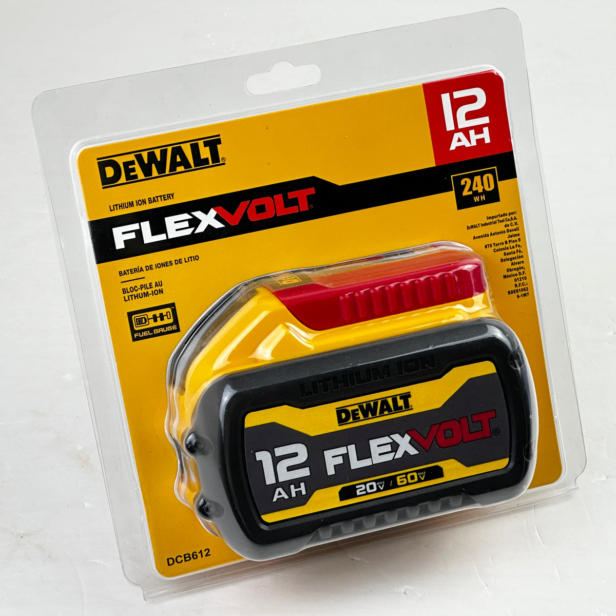 Genuine DeWALT DCB612 FLEXVOLT 20V/60V MAX 12.0 Ah Lithium-Ion Battery Pack