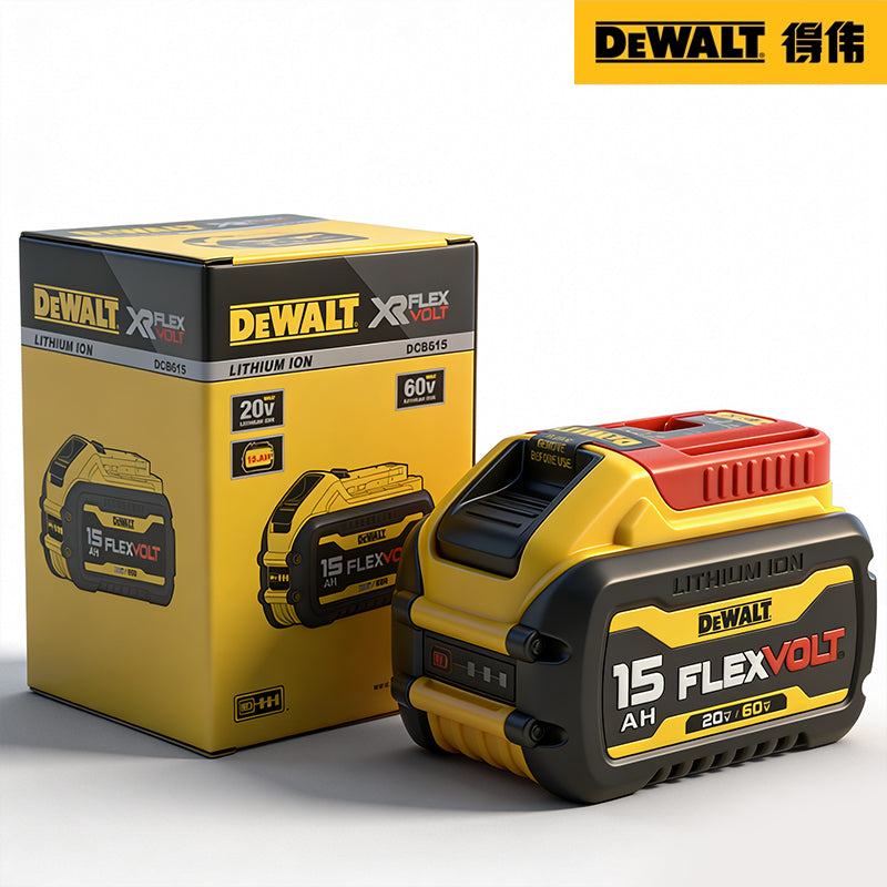 Genuine DeWALT DCB615 FLEXVOLT 20V/60V MAX 15.0 Ah Lithium-Ion Battery – Maximum Runtime