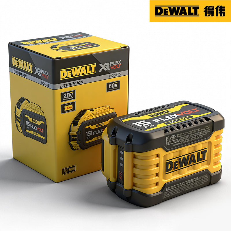Pack Of 2 Genuine DeWALT DCB615 FLEXVOLT 20V/60V MAX 15.0 Ah Lithium-Ion Battery – Maximum Runtime